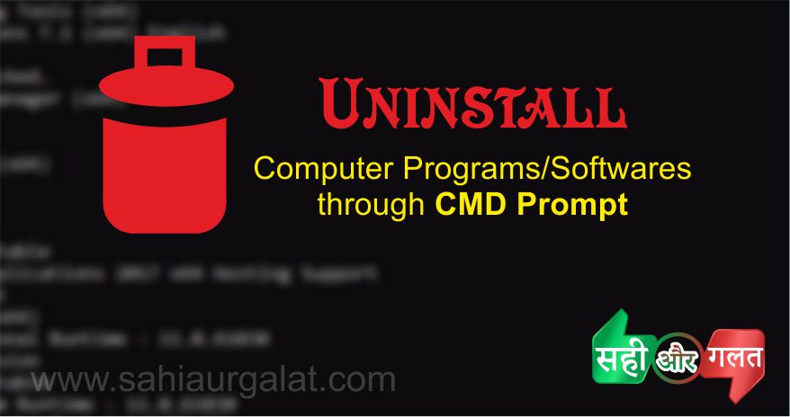 Uninstall through CMD Prompt photo